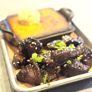 Pork Belly Burnt Ends w/ Cornbread